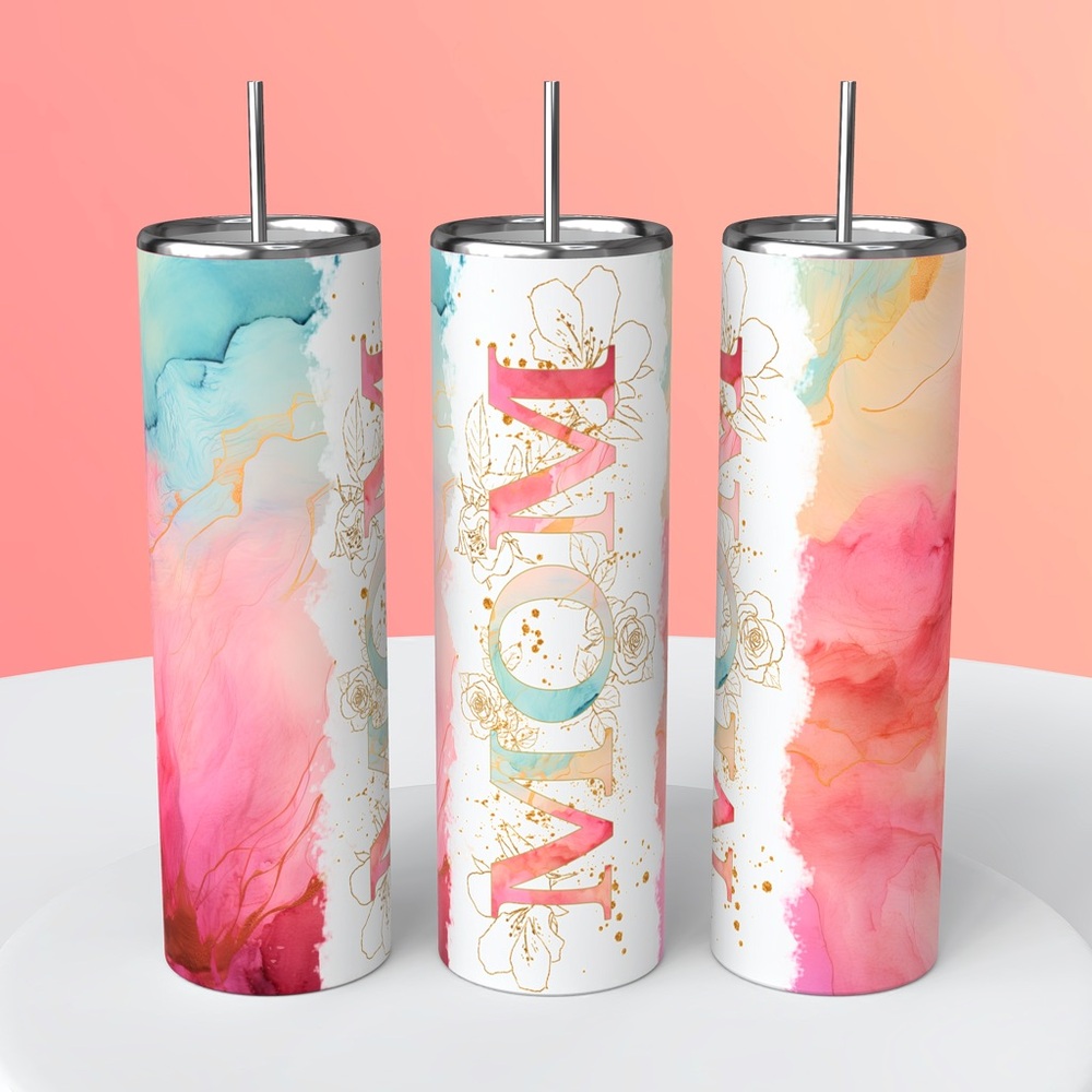 Mom marble 20 oz tumbler